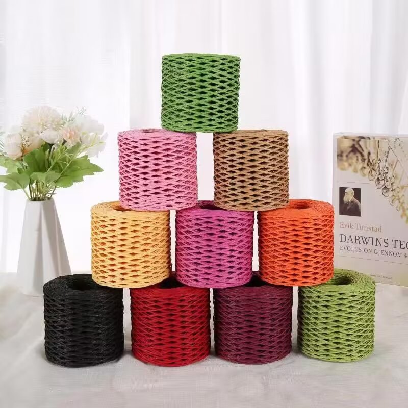 190g de fio de ráfia, fio de p - Crochet Bag Raffia avaliação e preço