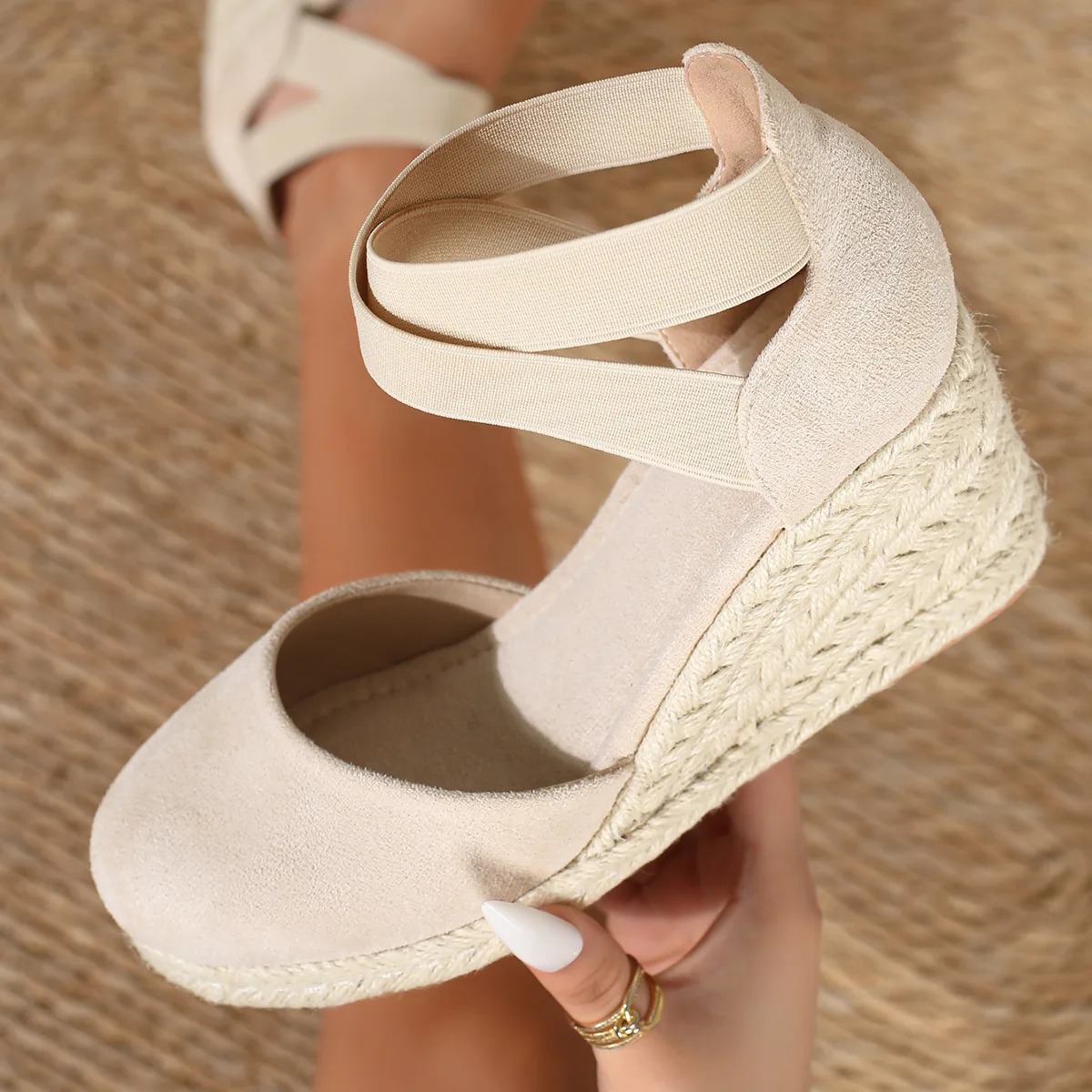 Sandálias Anabela Espadrille F - Wedge Espadrille Women avaliação e preço
