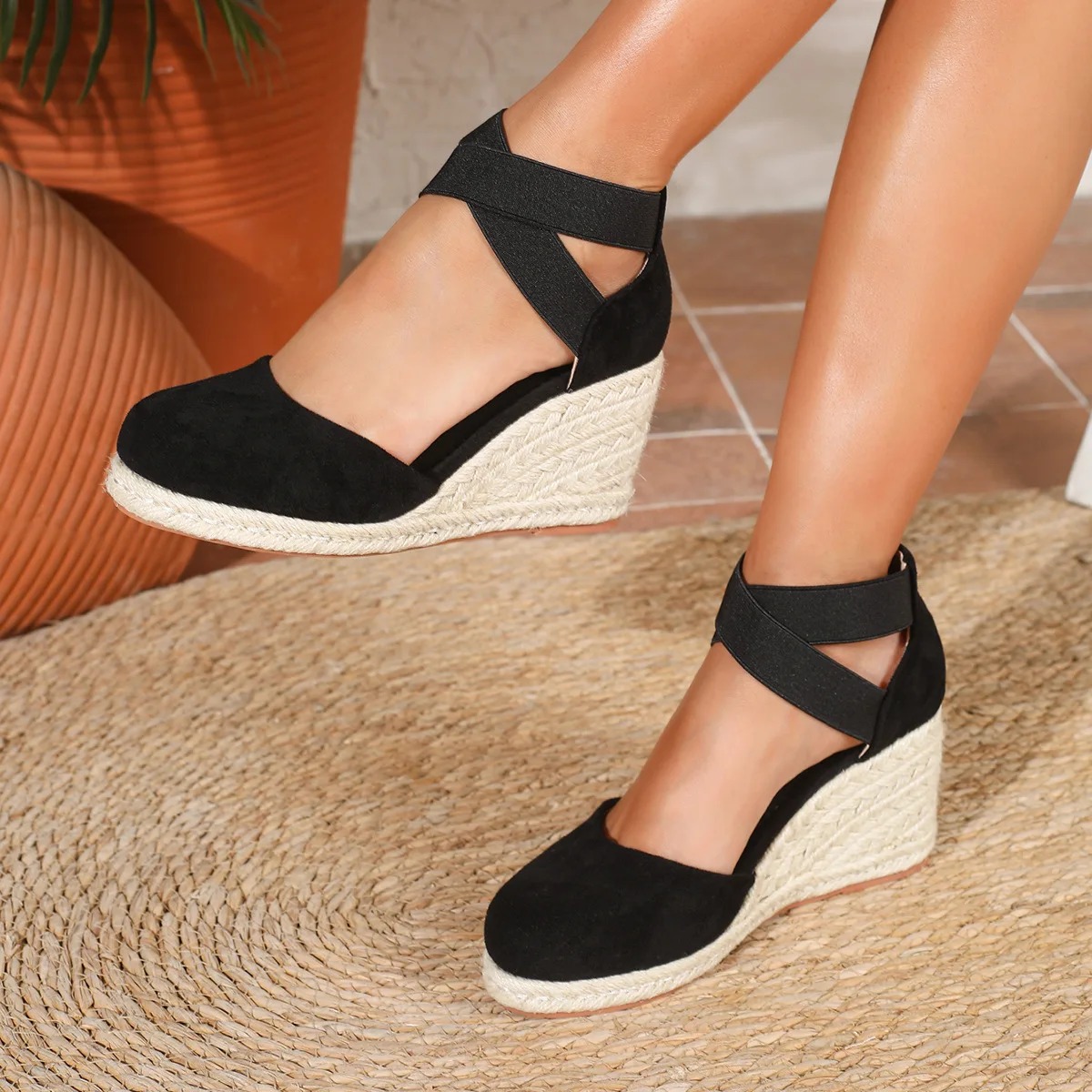 Sandálias Anabela Espadrille F - Wedge Espadrille Women avaliação e preço