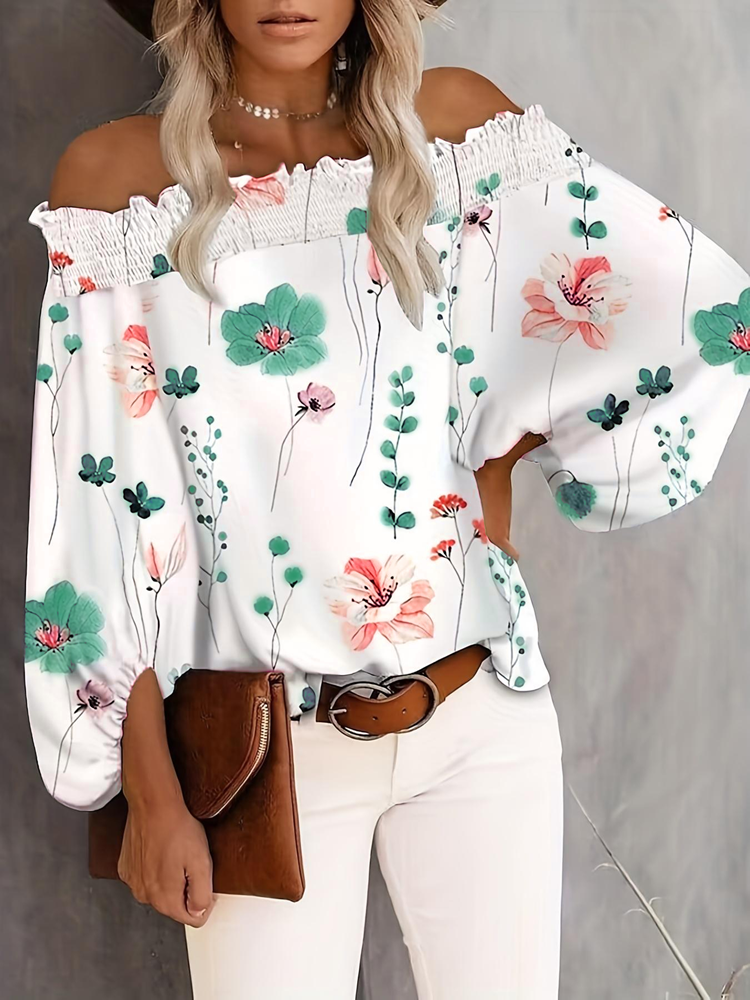 Blusa Casual Feminina Plus Siz - Blouse Off Shoulder avaliação e preço