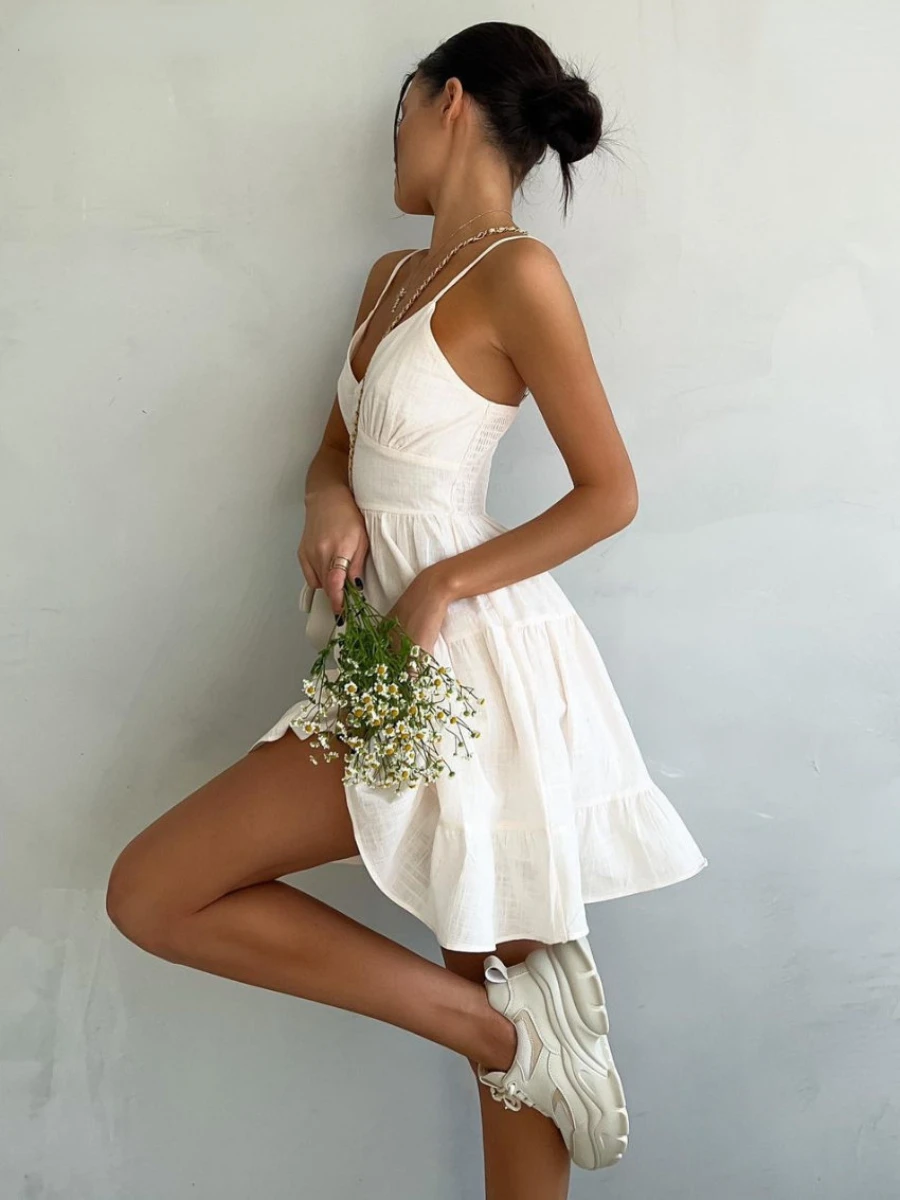 Wolfeel primavera verão vestid - Linen Dress Wrap avaliação e preço