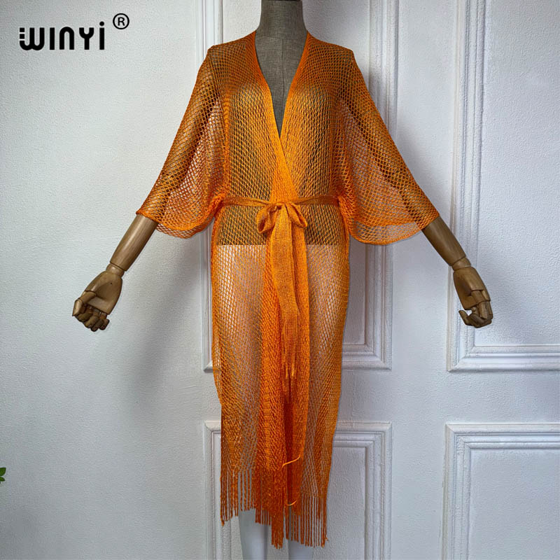 WINYI-Vestido de quimono oco d - Cover Up Kaftan avaliação e preço