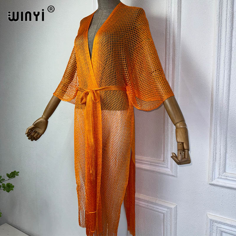 WINYI-Vestido de quimono oco d - Cover Up Kaftan avaliação e preço