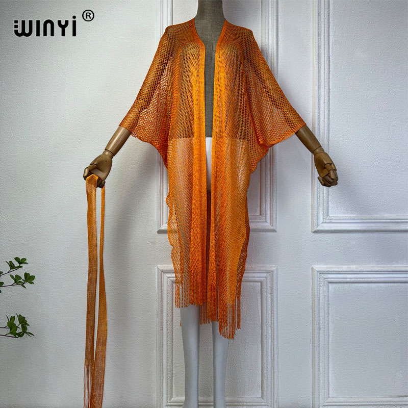 WINYI-Vestido de quimono oco d - Cover Up Kaftan avaliação e preço