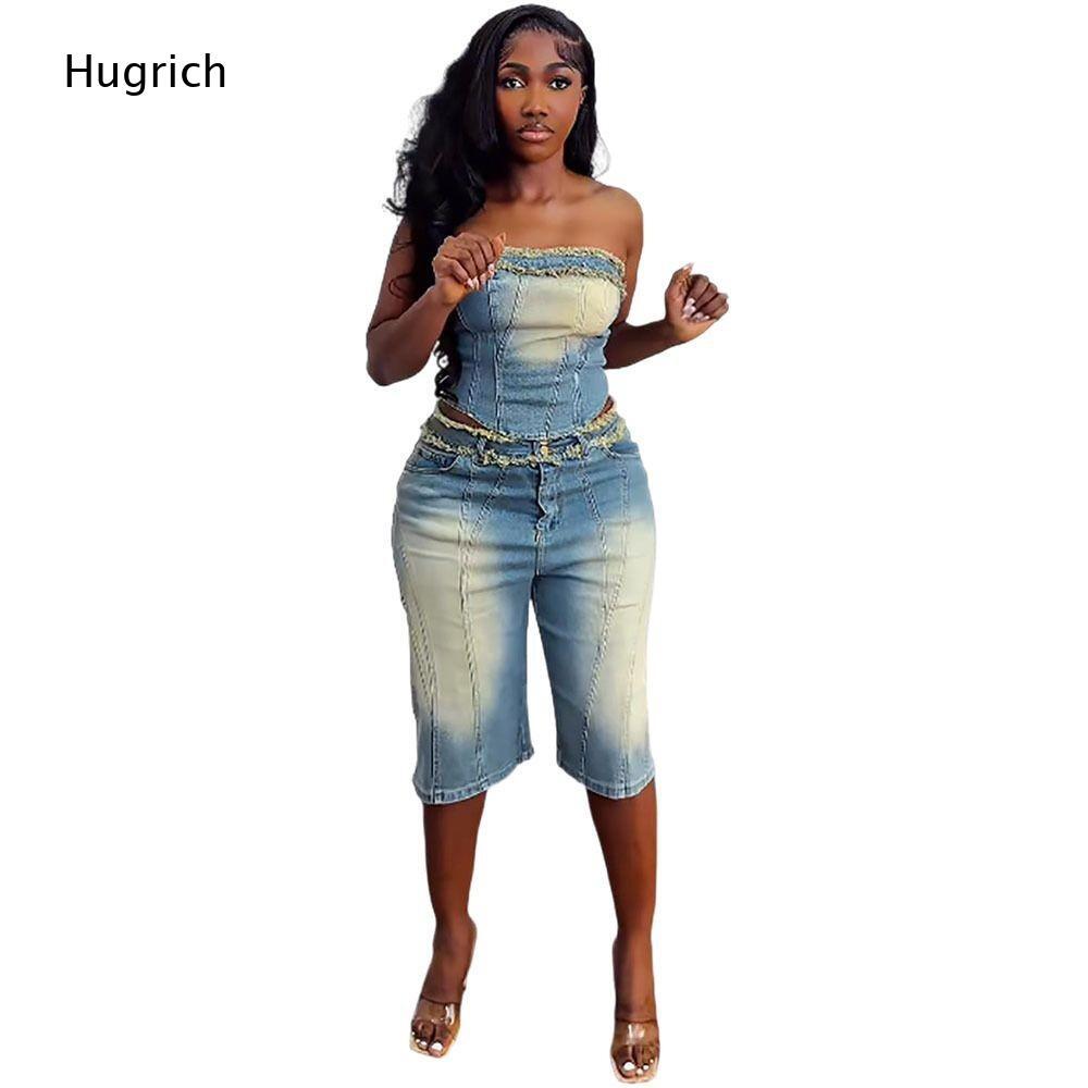 Conjunto Feminino: Top Cropped - Shorts Denim Frayed avaliação e preço