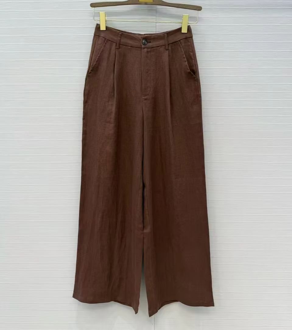 Conjunto casual de linho de du - Linen Pant Wide avaliação e preço