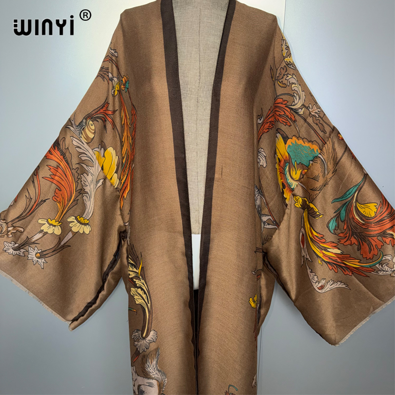 Vestido Maxi Boho WINYI África - Cover Up Kaftan avaliação e preço