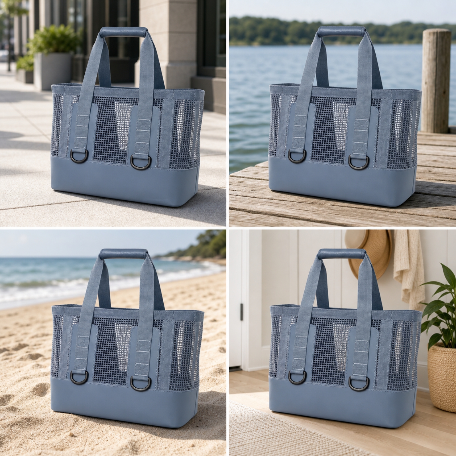 Bolsa de Malha de Secagem Rápi - Tote Bag Beach avaliação e preço