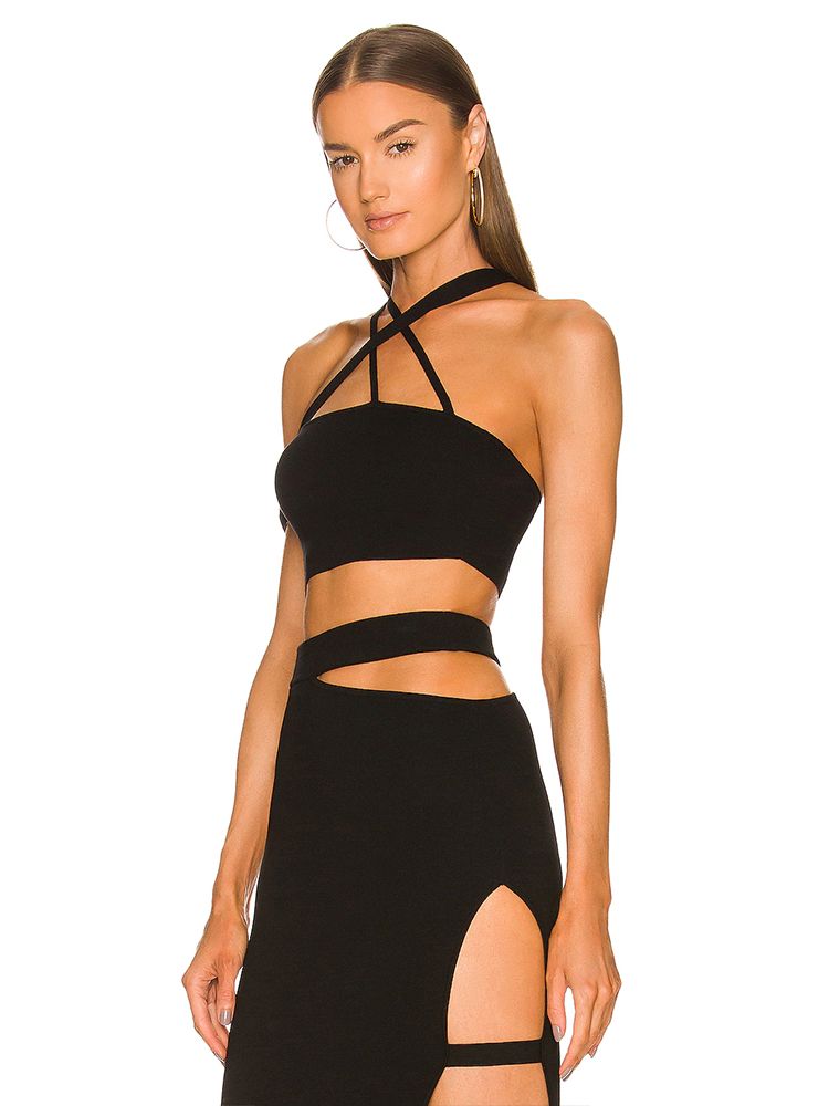 Bandagem terno feminino 2022 v - Crop Top Crochet avaliação e preço