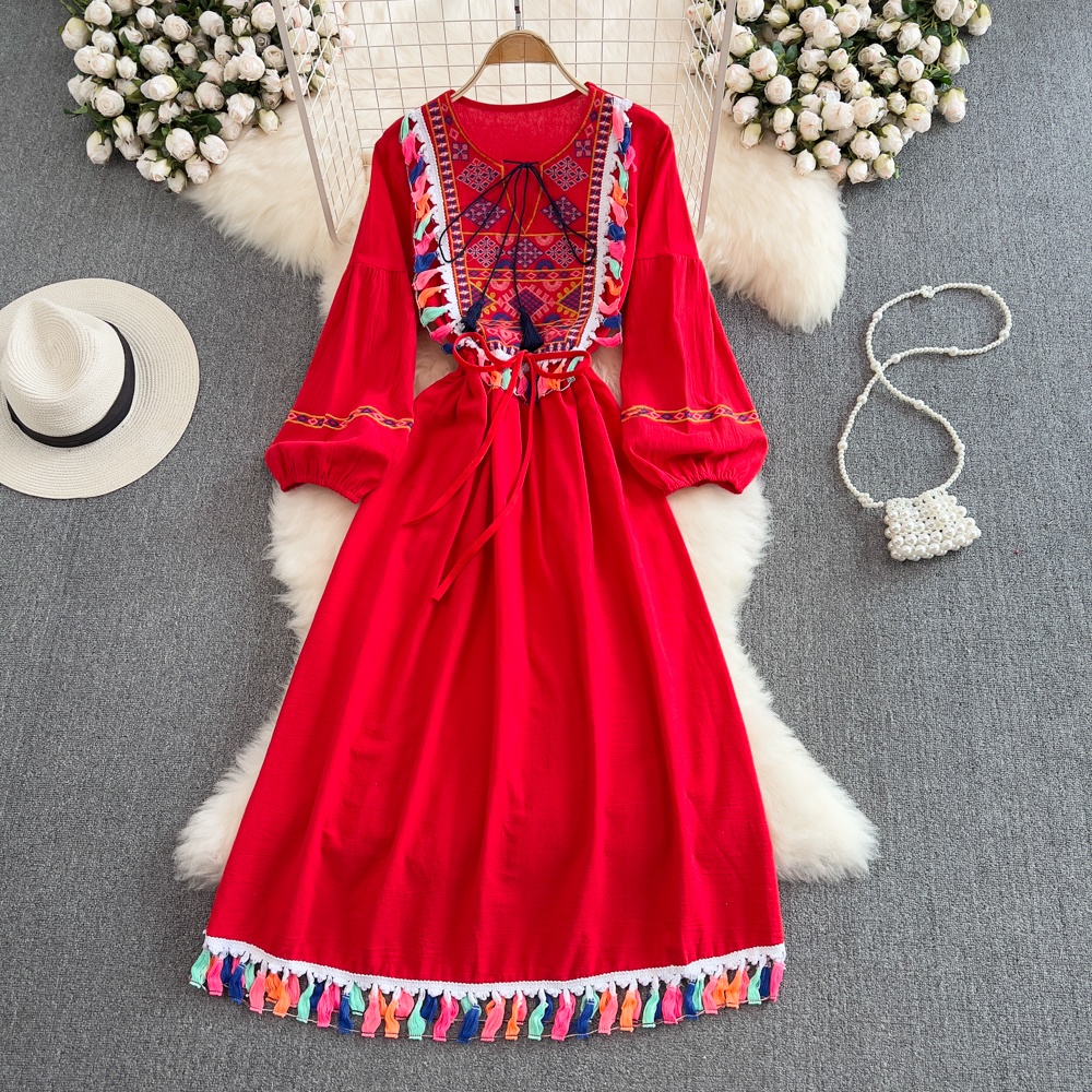 Vestido Longo Elegante Boêmio  - Linen Dress Wrap avaliação e preço
