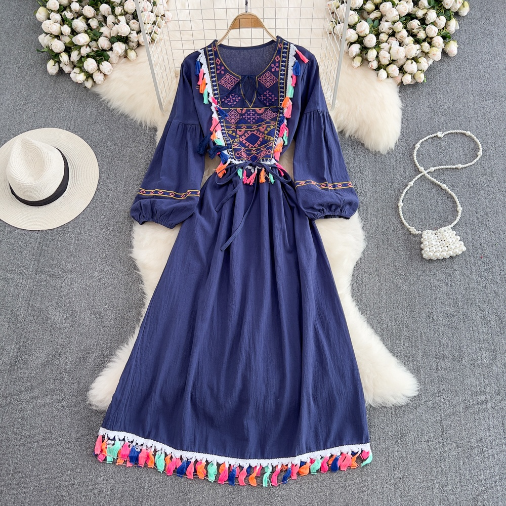 Vestido Longo Elegante Boêmio  - Linen Dress Wrap avaliação e preço