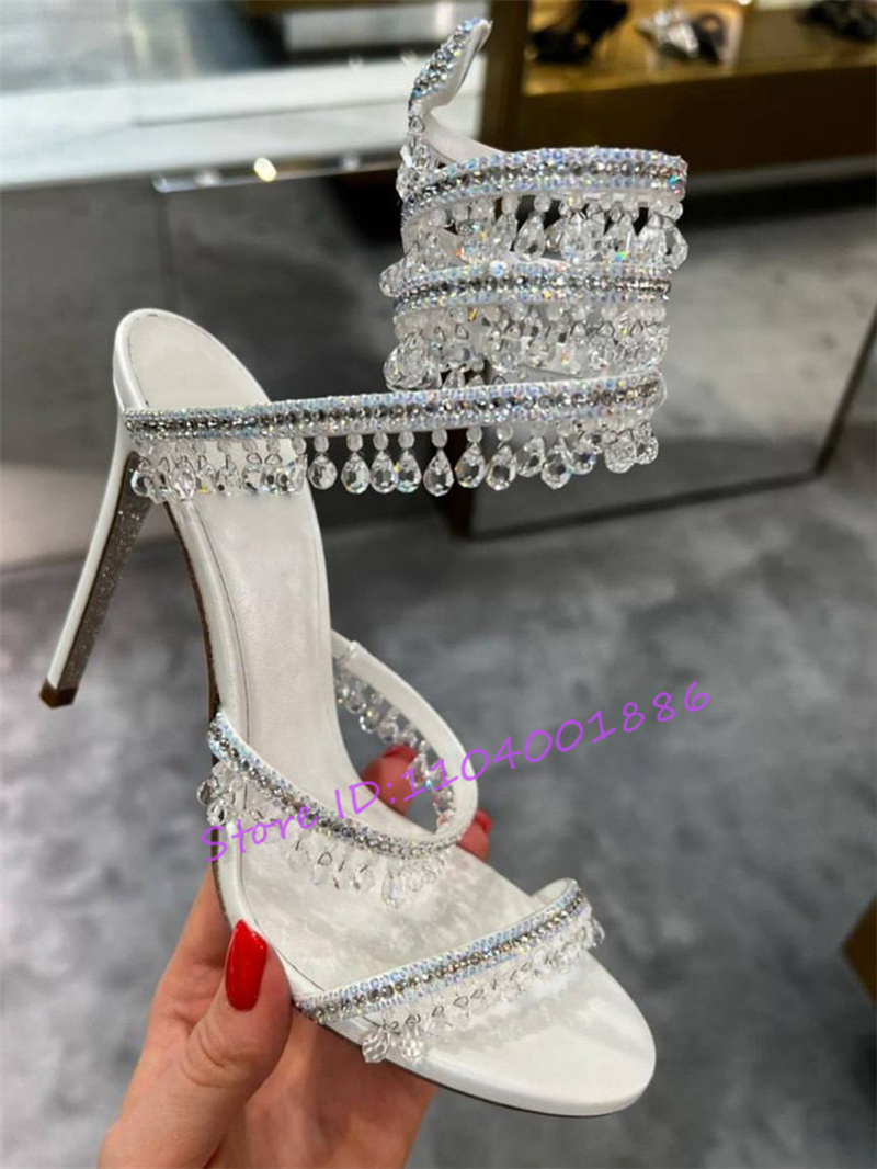 Strass forma de cobra tornozel - Sandal Strappy Heeled avaliação e preço