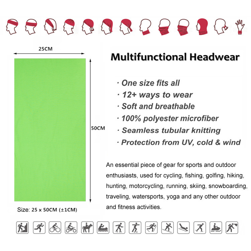 Cor de néon acampamento bandan - Headband Summer Knit avaliação e preço
