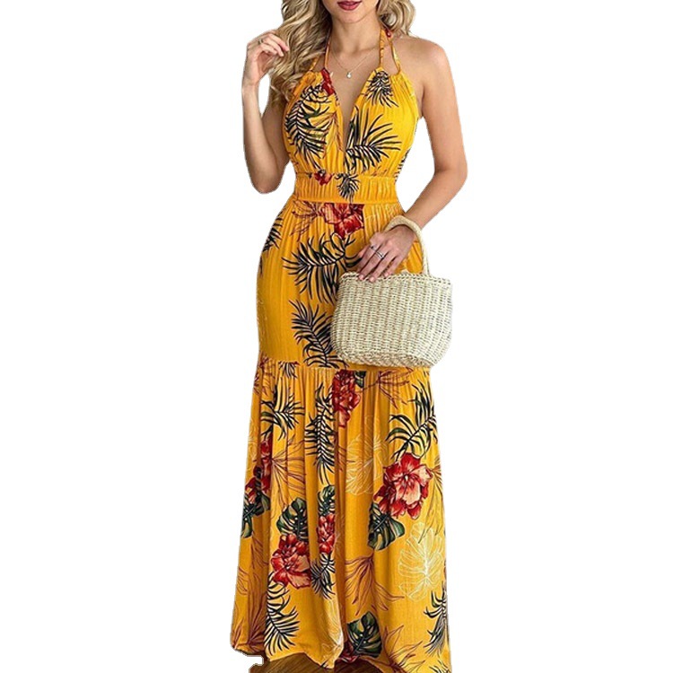 Vestido Maxi Floral Longo Sem  - Maxi Dress Halter avaliação e preço