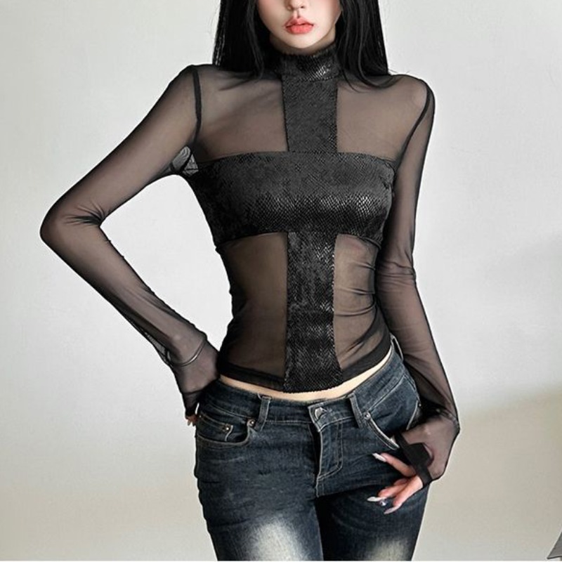 Estilo americano malha manga c - Blouse Off Shoulder avaliação e preço