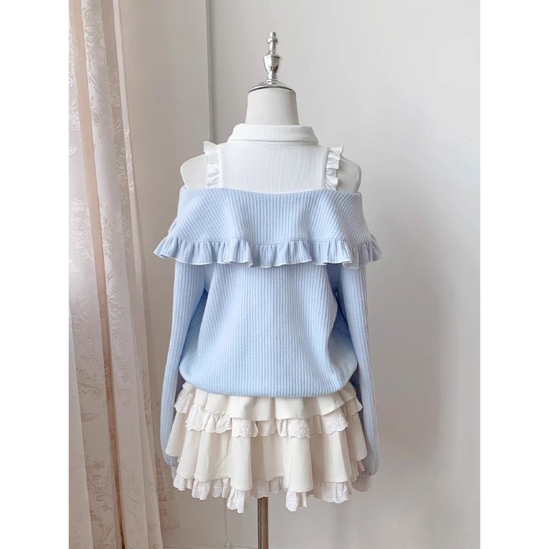 Conjunto Kawaii Soft Girl Loli - Blouse Off Shoulder avaliação e preço