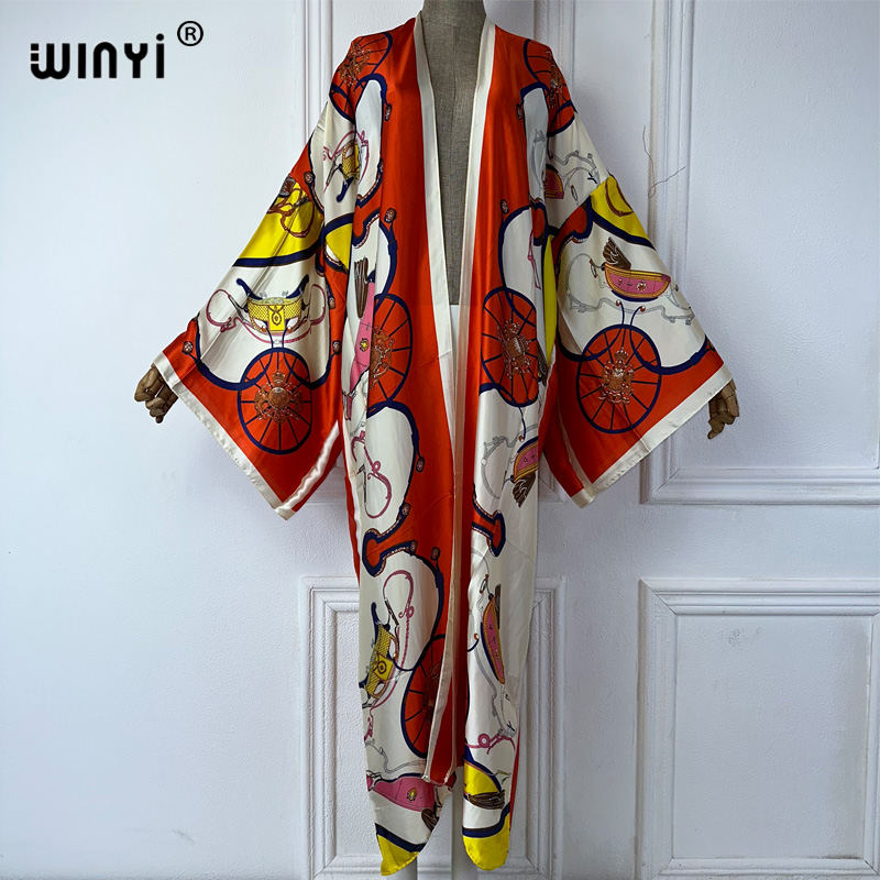 Winyi boho impressão quimono v - Cover Up Kaftan avaliação e preço