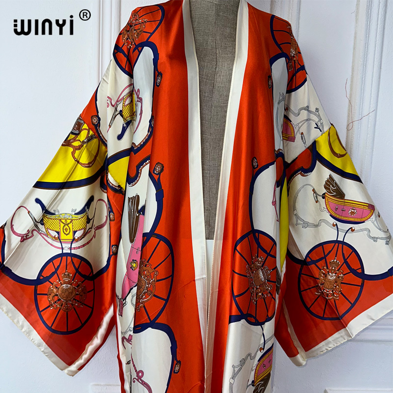 Winyi boho impressão quimono v - Cover Up Kaftan avaliação e preço