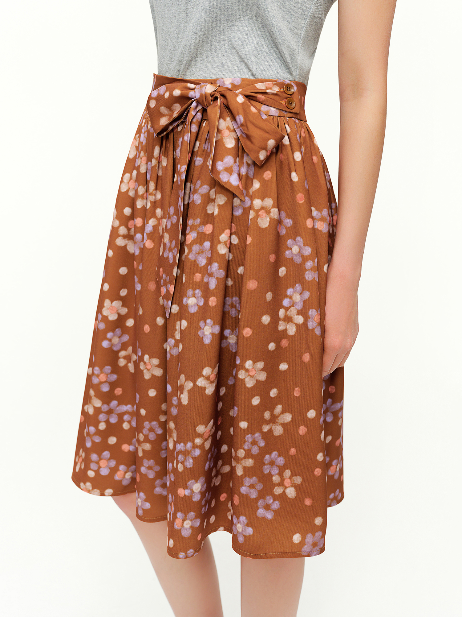 Conjunto Retro DUSHU para Mulh - Midi Skirt Floral avaliação e preço