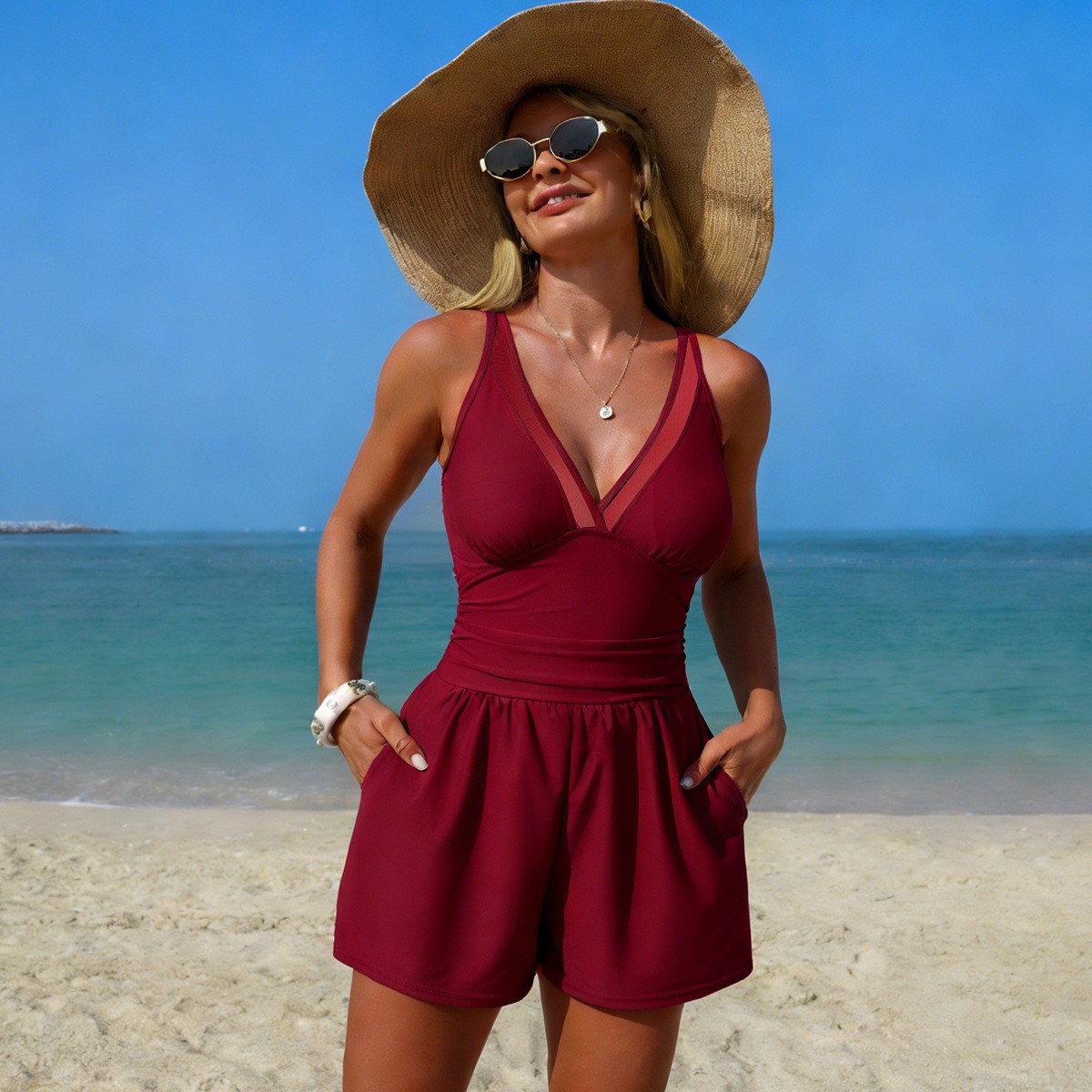 Maiô Preto de Cor Sólida Sem M - Swimsuit Bikini Ruched avaliação e preço