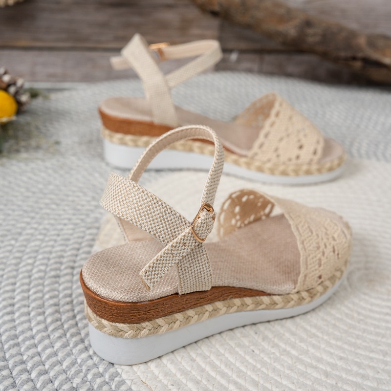 Sandálias Femininas de Renda c - Wedge Espadrille Women avaliação e preço