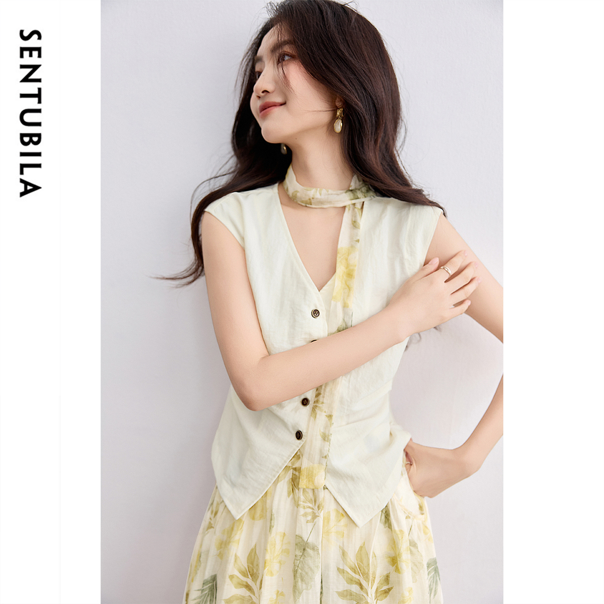 Sentubila saia elegante conjun - Midi Skirt Floral avaliação e preço