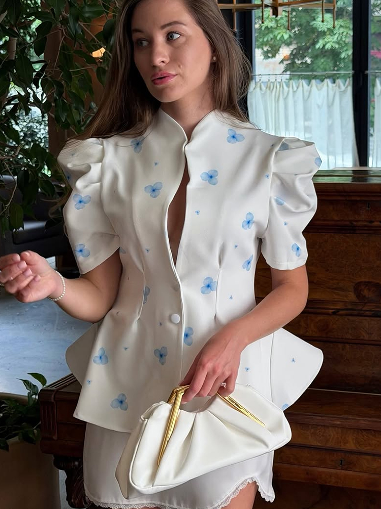 Blusa Feminina Elegante de Cet - Romper Floral Print avaliação e preço