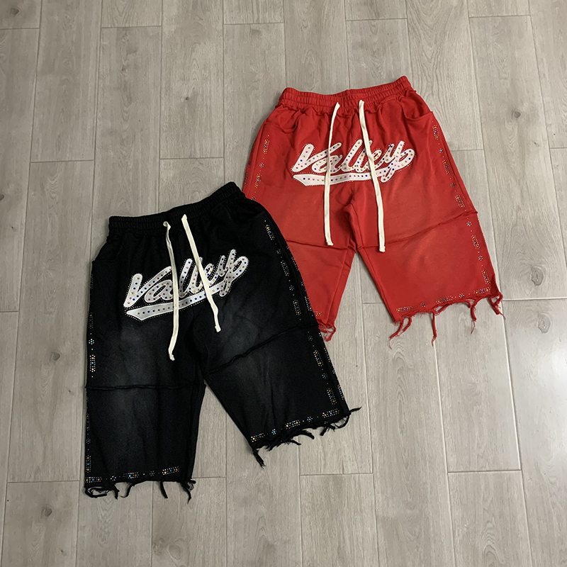 Shorts Casuais Masculinos VALL - Shorts Denim Frayed avaliação e preço