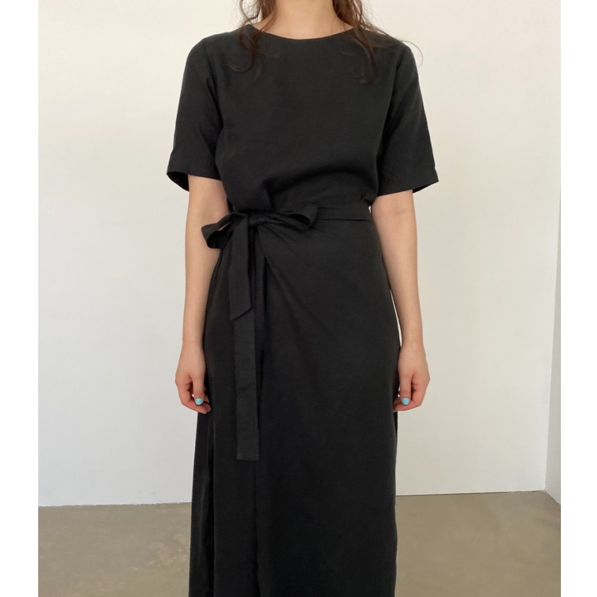 Vestido Elegante de Algodão e  - Linen Dress Wrap avaliação e preço