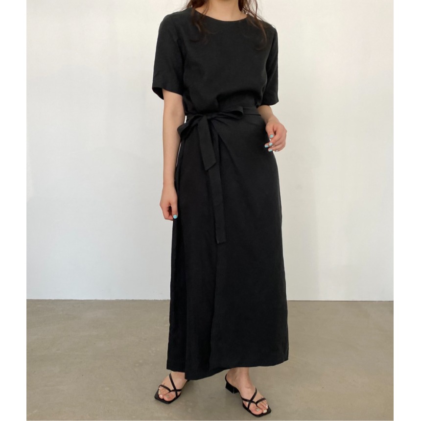 Vestido Elegante de Algodão e  - Linen Dress Wrap avaliação e preço