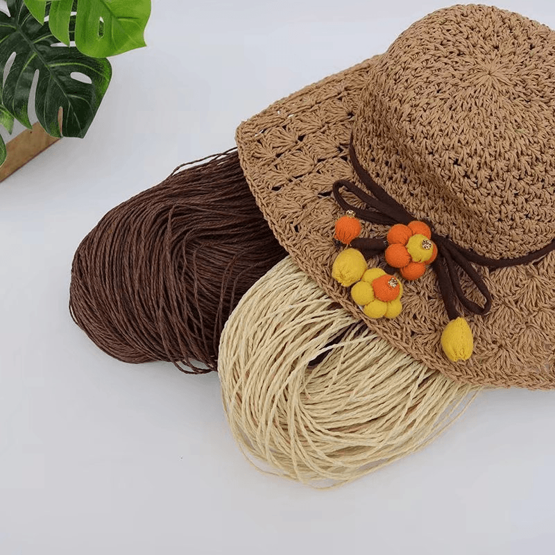 200g 2ply algodão ráfia fio pa - Crochet Bag Raffia avaliação e preço