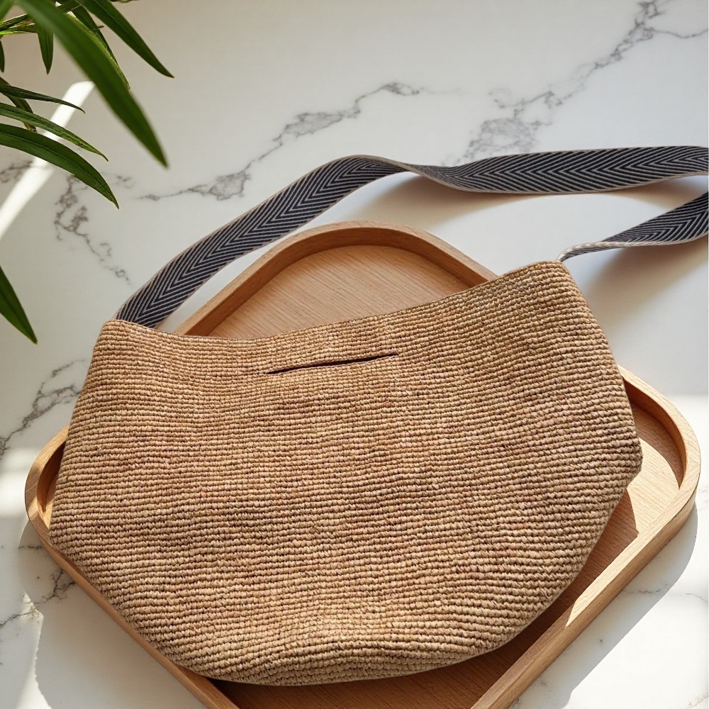 Nova Bolsa Bucket Arco-Íris de - Crochet Bag Raffia avaliação e preço
