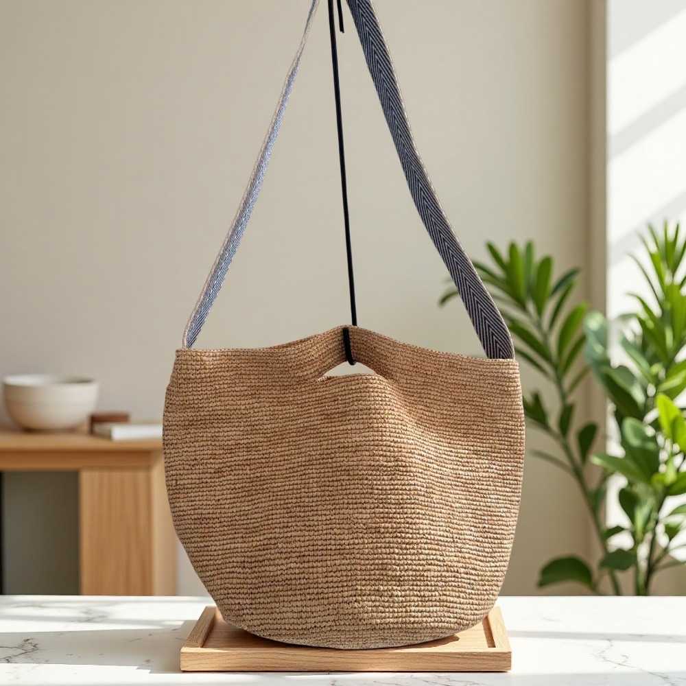 Nova Bolsa Bucket Arco-Íris de - Crochet Bag Raffia avaliação e preço