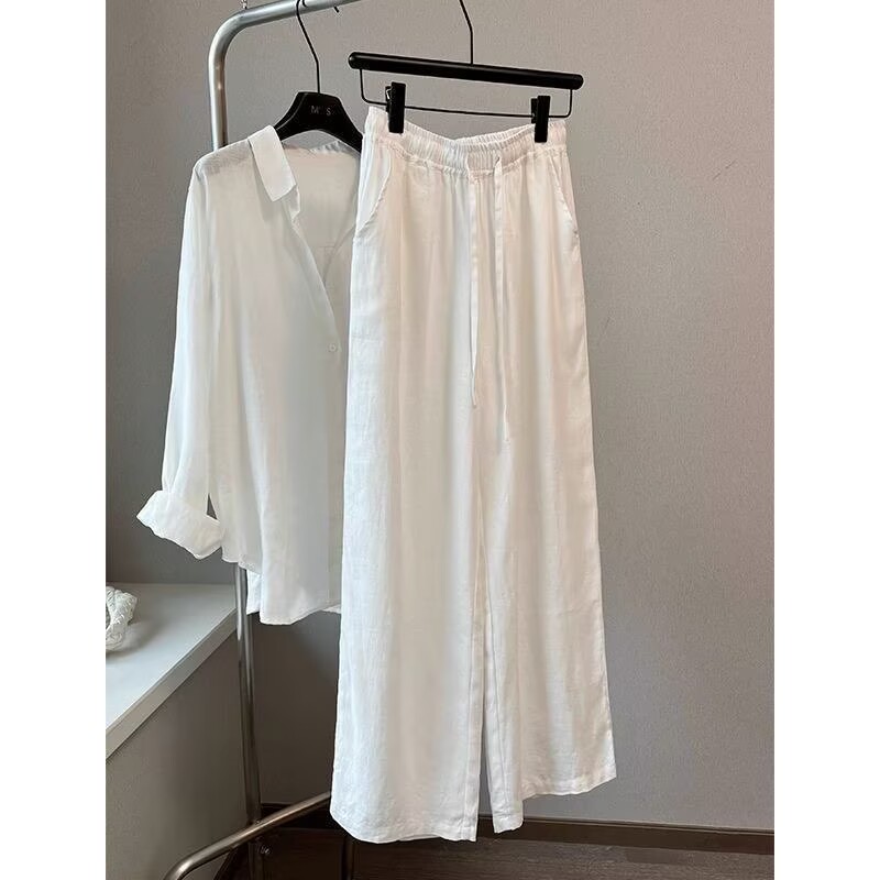 Conjunto Feminino Coreano de C - Linen Pant Wide avaliação e preço