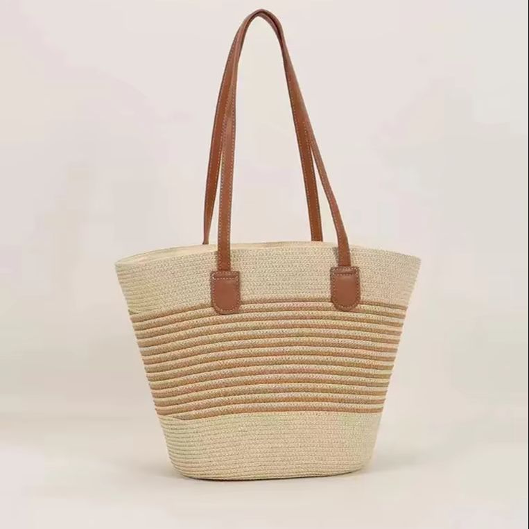 CLAREGQI Bolsa feminina listra - Tote Bag Beach avaliação e preço