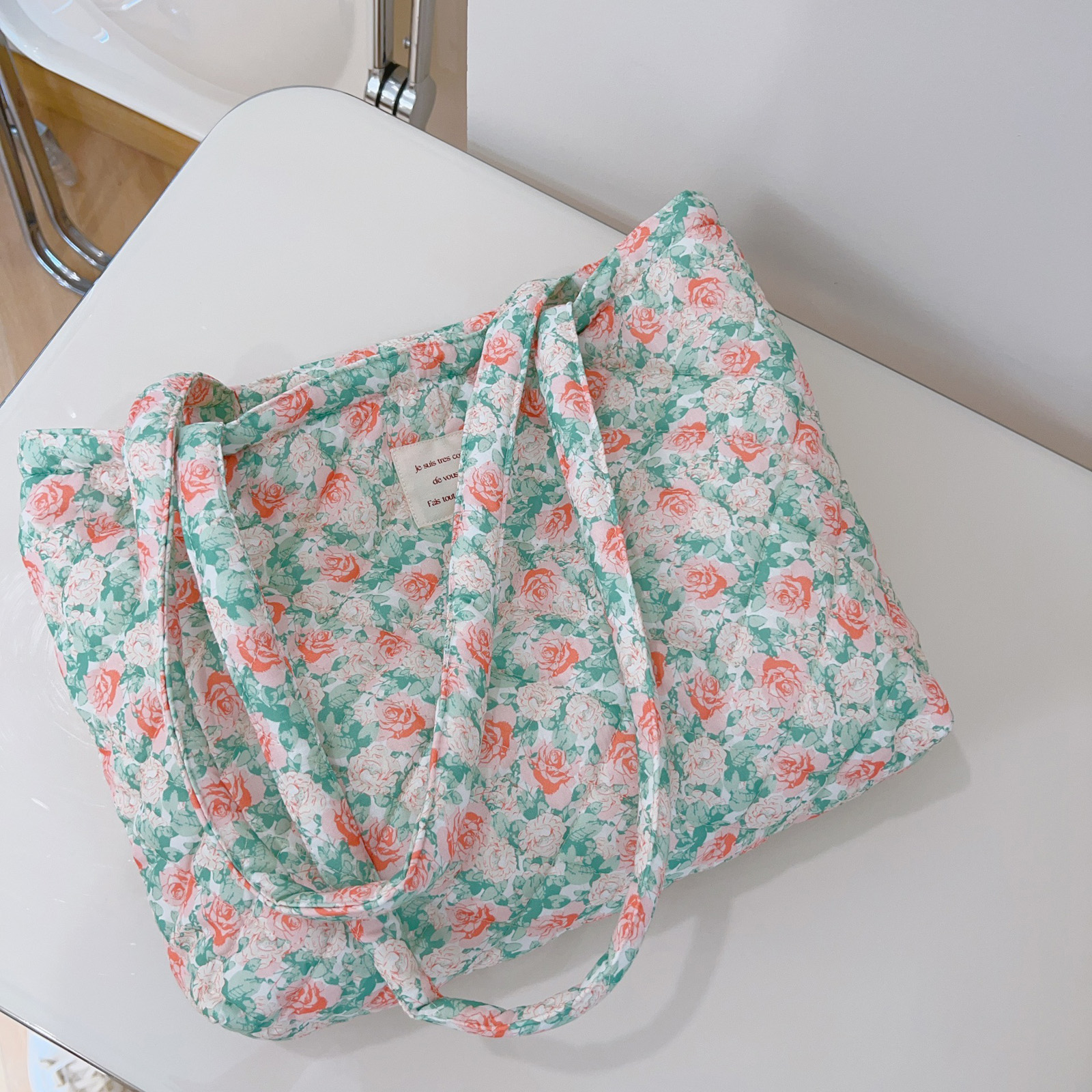 Bolsa Tote Floral Francesa com - Tote Bag Beach avaliação e preço