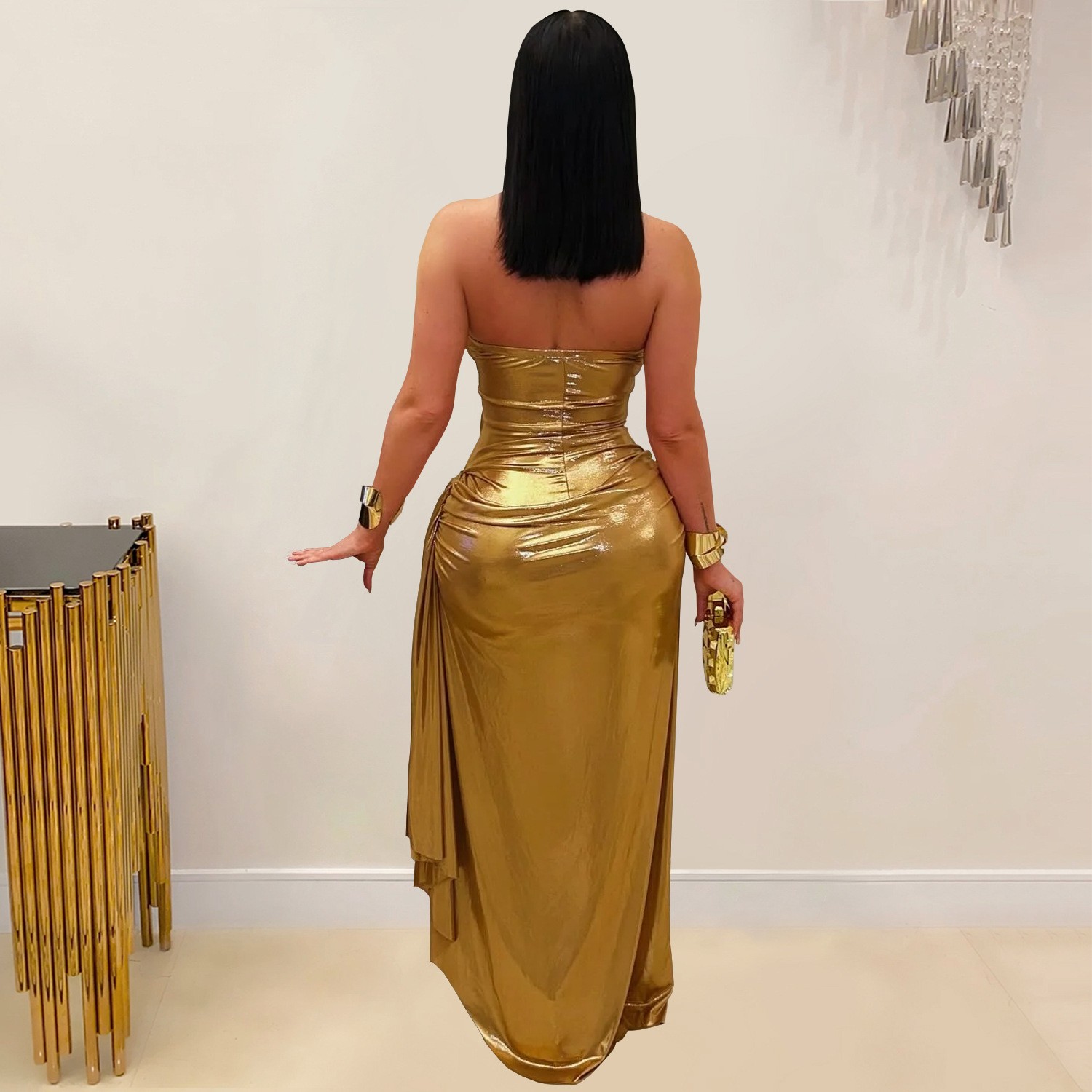 Vestido de Festa para Convidad - Maxi Dress Halter avaliação e preço