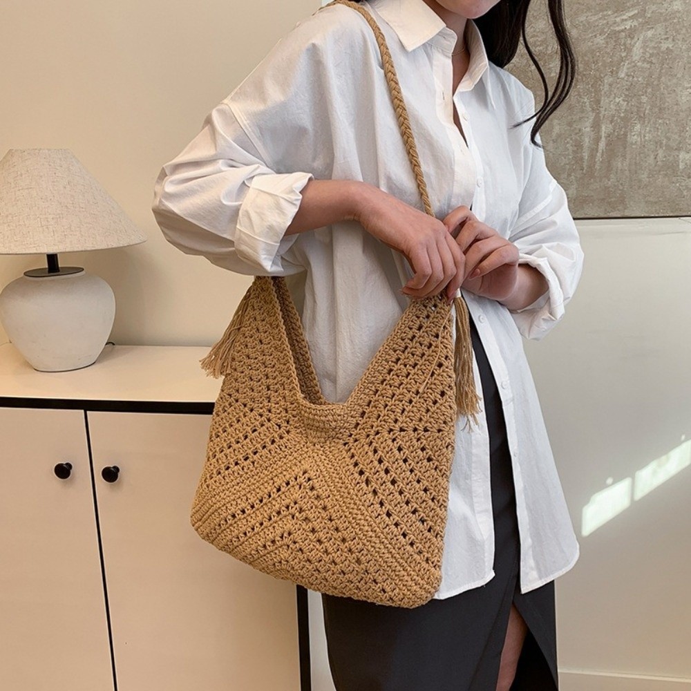 Bolsa de Ombro Boêmia Simples  - Tote Bag Beach avaliação e preço
