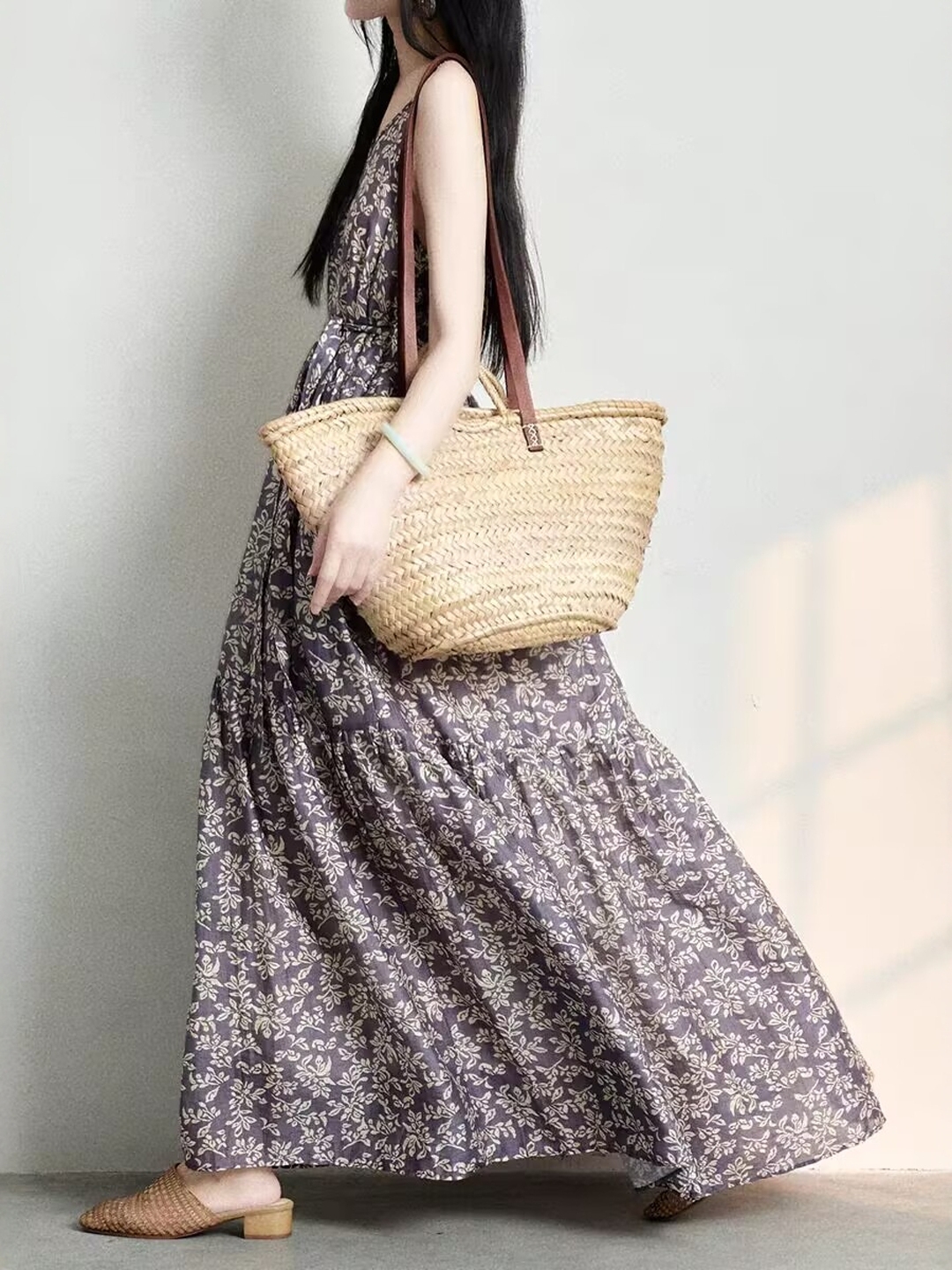 Vestido Longo Feminino Estilo  - Linen Dress Wrap avaliação e preço