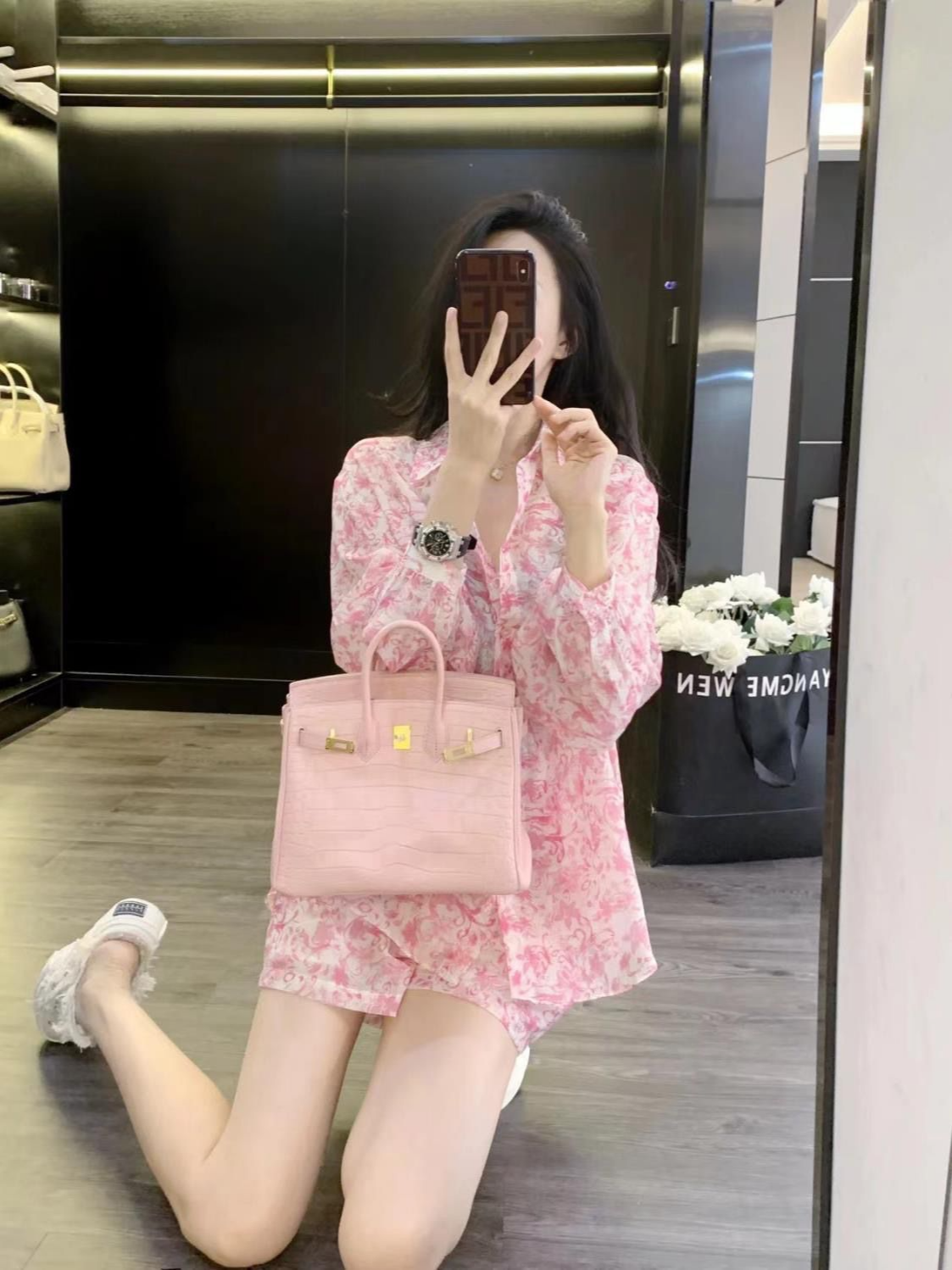 Conjuntos curtos com proteção  - Romper Floral Print avaliação e preço