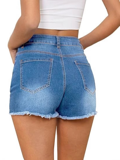 Shorts Jeans Vintage Casuais d - Shorts Denim Frayed avaliação e preço