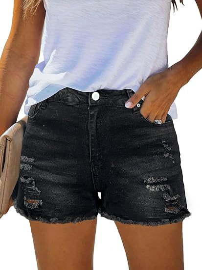 Shorts Jeans Vintage Casuais d - Shorts Denim Frayed avaliação e preço