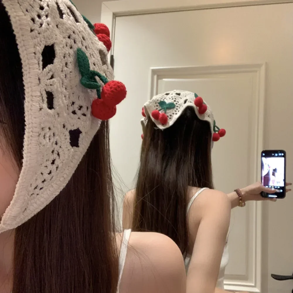 Doce estilo pastoral francês t - Headband Summer Knit avaliação e preço