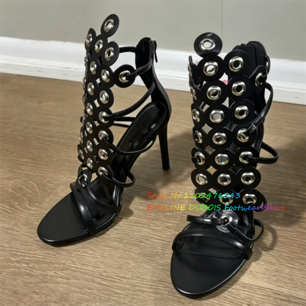 Sandálias de Salto Alto com De - Sandal Strappy Heeled avaliação e preço