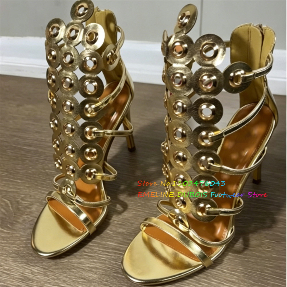 Sandálias de Salto Alto com De - Sandal Strappy Heeled avaliação e preço