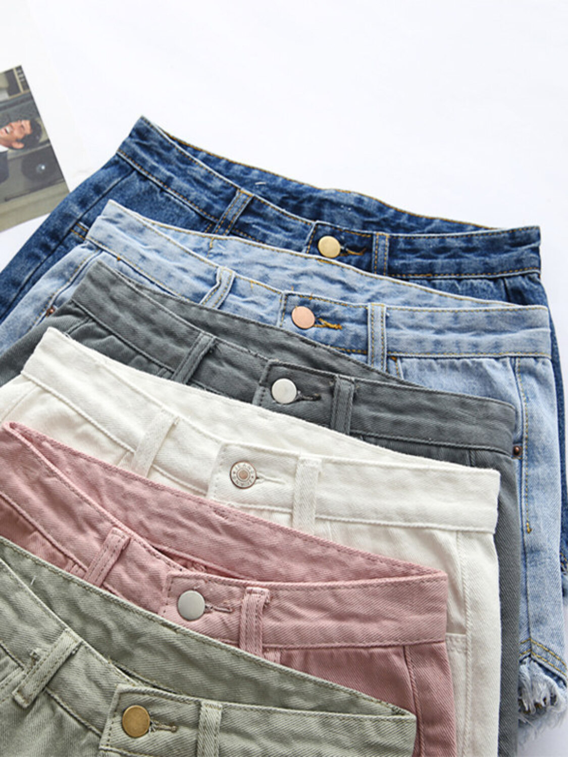 Shorts Jeans Femininos de Cint - Shorts Denim Frayed avaliação e preço