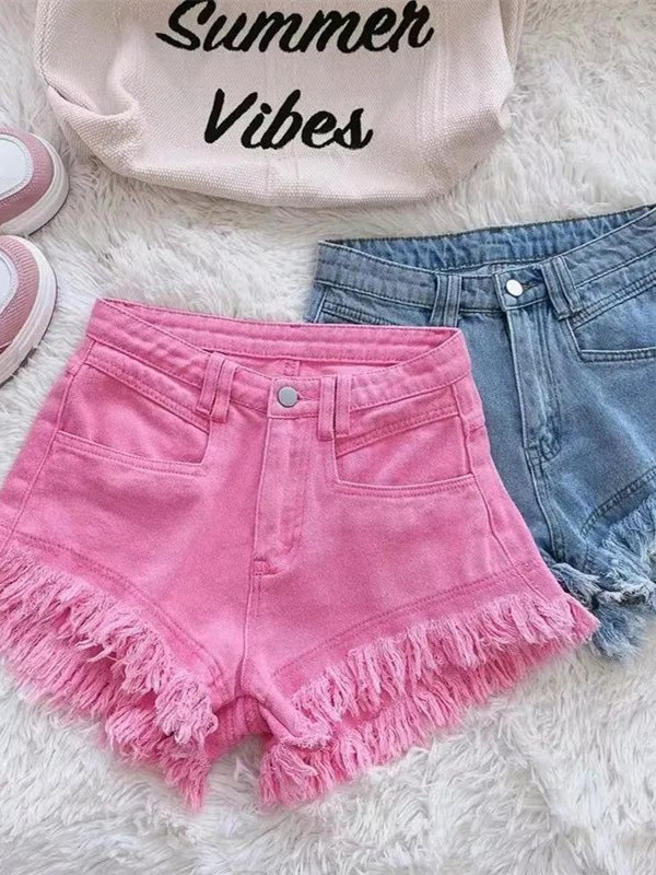 Shorts de Denim com Barra Desf - Shorts Denim Frayed avaliação e preço