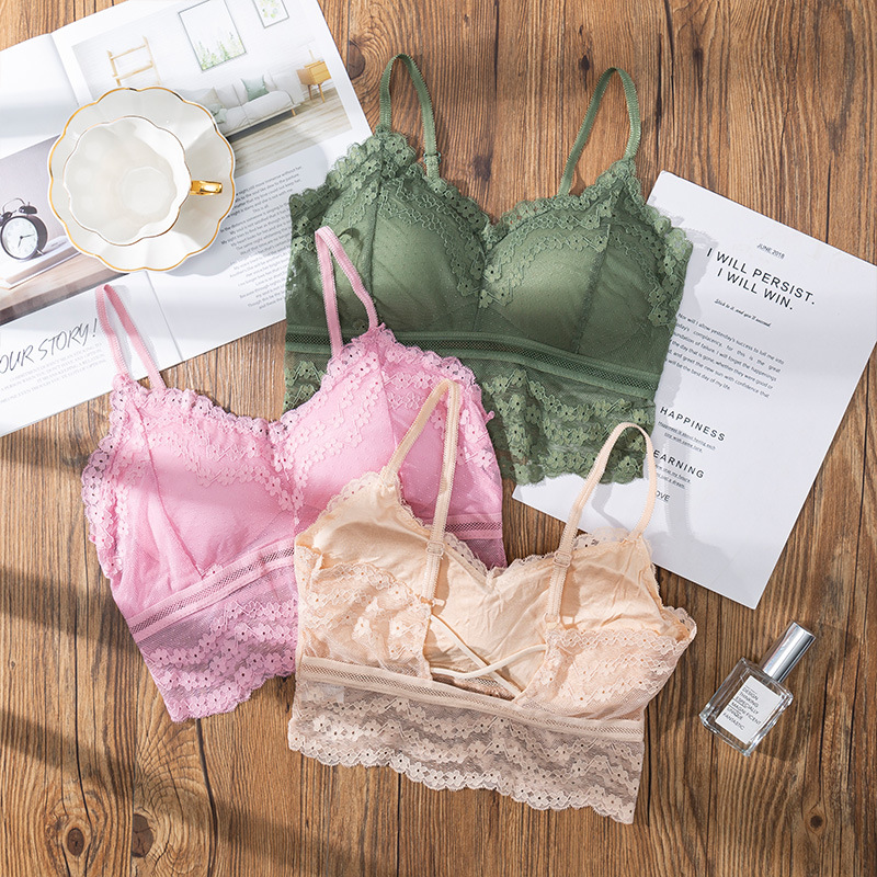 3D Sexy lace Lingerie Seamless - Bralette Triangle Set avaliação e preço