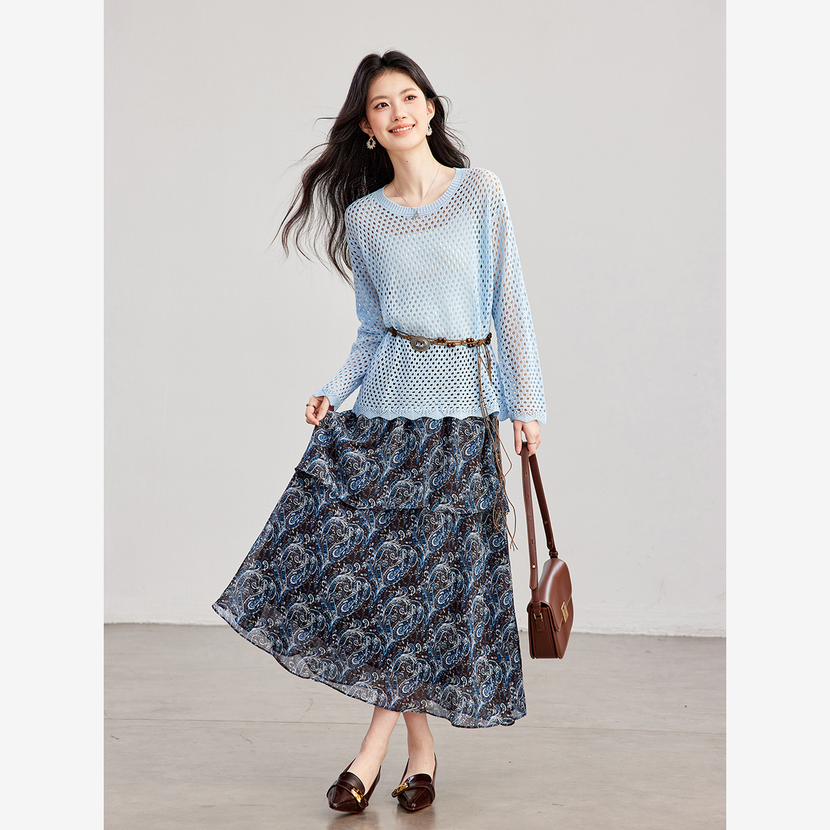 Conjunto Feminino VIMLY de Dua - Midi Skirt Floral avaliação e preço