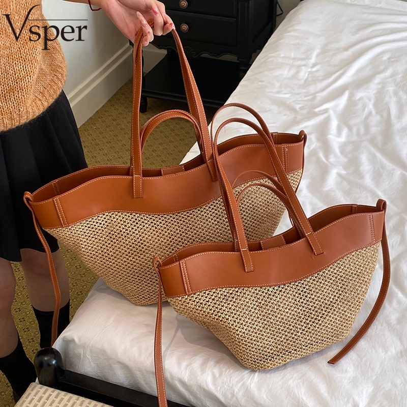 Bolsas Grandes de Palha Tricot - Crochet Bag Raffia avaliação e preço